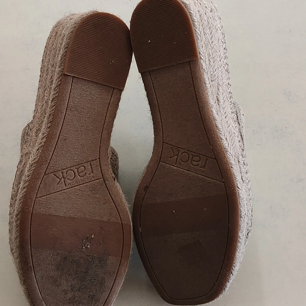 Nordstrom Rack wedges yarn woven slide size 8M